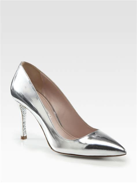 miu miu glitter pumps ebay|Miu Miu Silver Glitter & Blue Patent Leather Mary Jane Pumps.